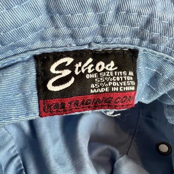 Ethos Blue Bucket Hat with Drawstring Hat Sun Hiking Camping Outdoor - Picture 4 of 5